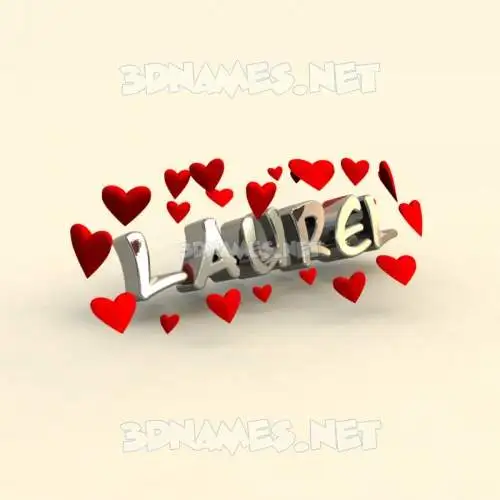 laurel in In Love style - 3D name wallpaper laurel in In Love style - 3D name wallpaper