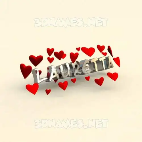 lauretta in In Love style - 3D name wallpaper lauretta in In Love style - 3D name wallpaper