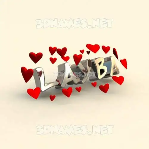 layba in In Love style - 3D name wallpaper layba in In Love style - 3D name wallpaper