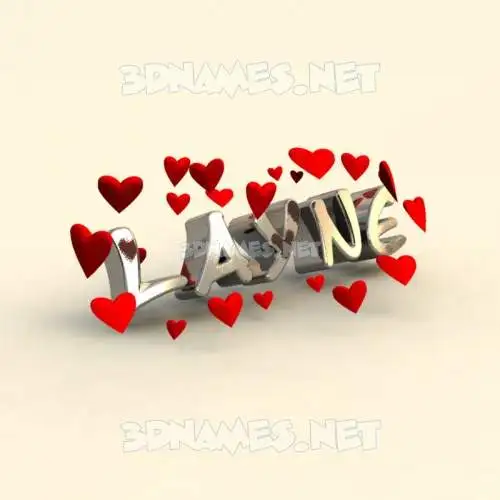 layne in In Love style - 3D name wallpaper layne in In Love style - 3D name wallpaper
