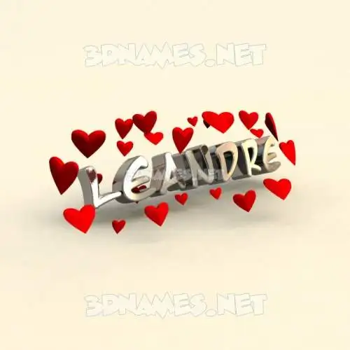 leandre in In Love style - 3D name wallpaper leandre in In Love style - 3D name wallpaper
