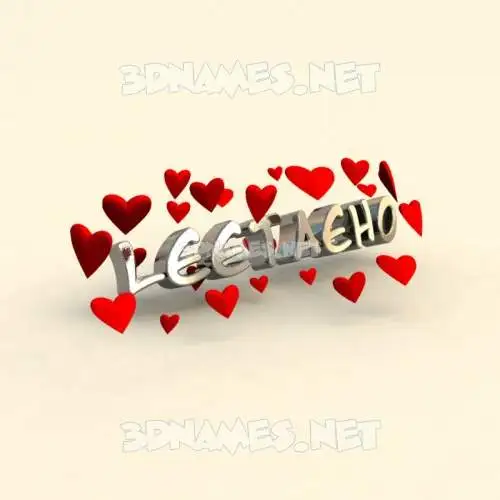 leetaeho in In Love style - 3D name wallpaper
