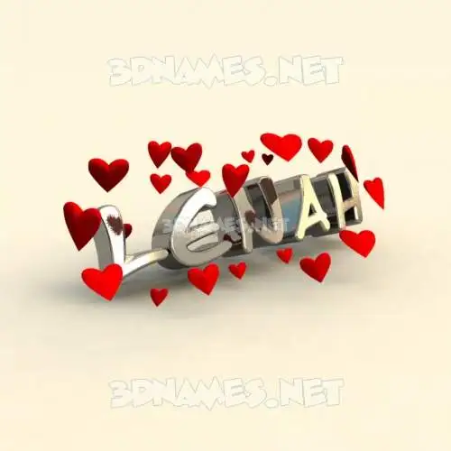 lenah in In Love style - 3D name wallpaper