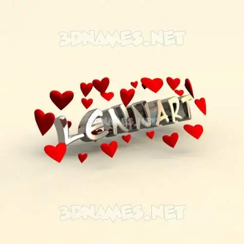 lennart in In Love style - 3D name wallpaper lennart in In Love style - 3D name wallpaper