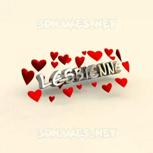 lesbienne in In Love style - 3D name wallpaper