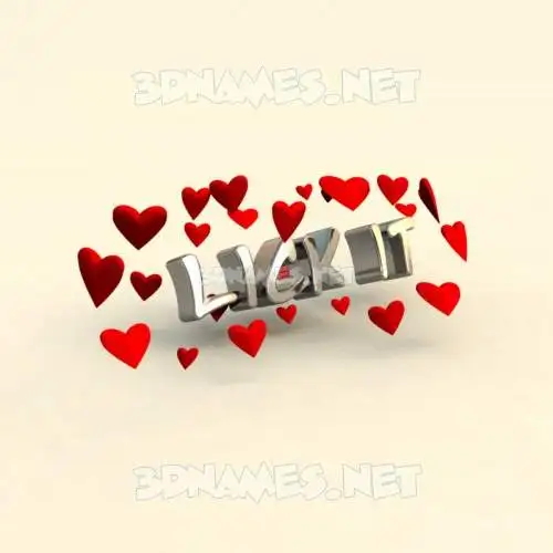 lick it in In Love style - 3D name wallpaper lick it in In Love style - 3D name wallpaper