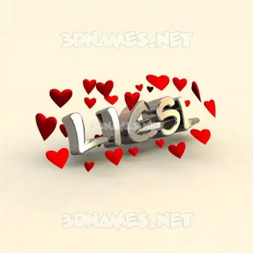 liesl in In Love style - 3D name wallpaper