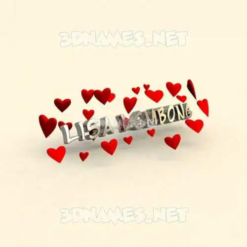 lisa lembong in In Love style - 3D name wallpaper lisa lembong in In Love style - 3D name wallpaper
