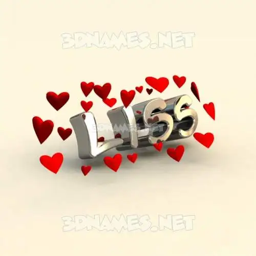 liss in In Love style - 3D name wallpaper liss in In Love style - 3D name wallpaper