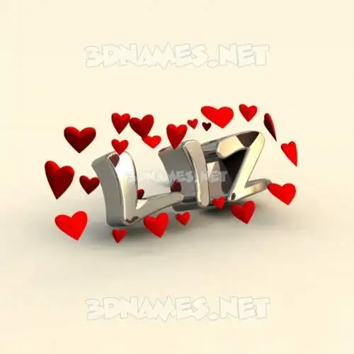 liz in In Love style - 3D name wallpaper liz in In Love style - 3D name wallpaper