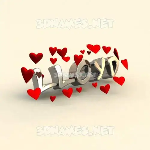 lloyd in In Love style - 3D name wallpaper
