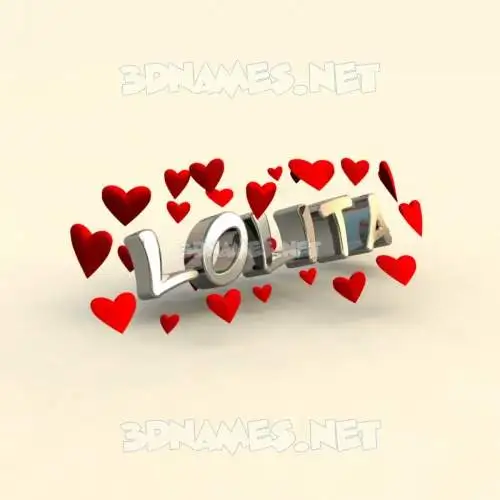 lolita in In Love style - 3D name wallpaper lolita in In Love style - 3D name wallpaper