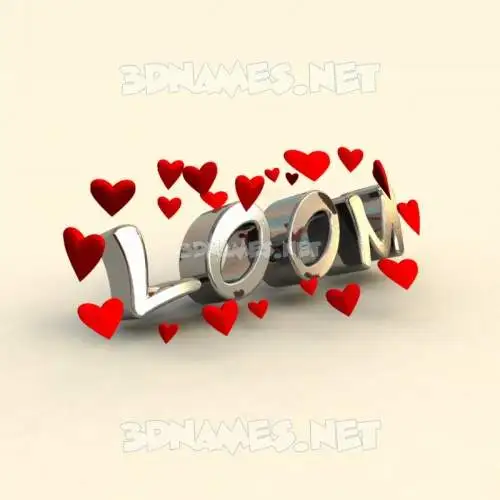 loom in In Love style - 3D name wallpaper loom in In Love style - 3D name wallpaper