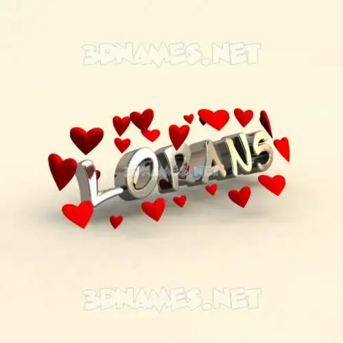 lorans in In Love style - 3D name wallpaper lorans in In Love style - 3D name wallpaper