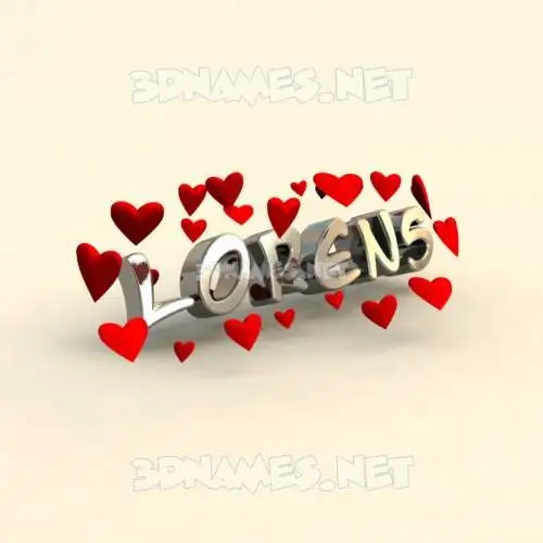 lorens in In Love style - 3D name wallpaper lorens in In Love style - 3D name wallpaper