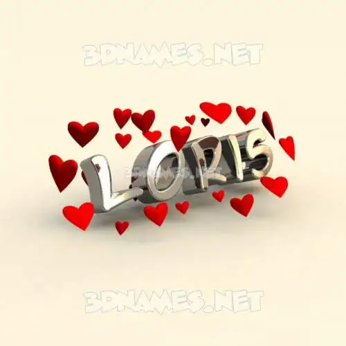 loris in In Love style - 3D name wallpaper loris in In Love style - 3D name wallpaper
