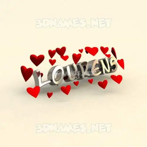 lourens in In Love style - 3D name wallpaper lourens in In Love style - 3D name wallpaper