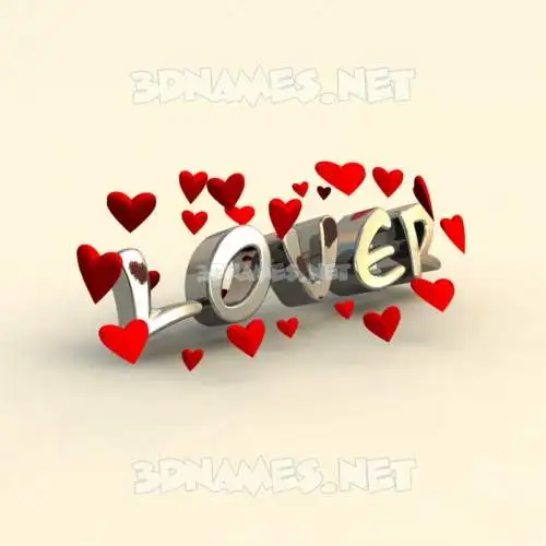 lover in In Love style - 3D name wallpaper lover in In Love style - 3D name wallpaper
