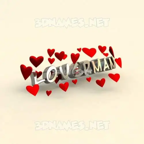 loverman in In Love style - 3D name wallpaper loverman in In Love style - 3D name wallpaper