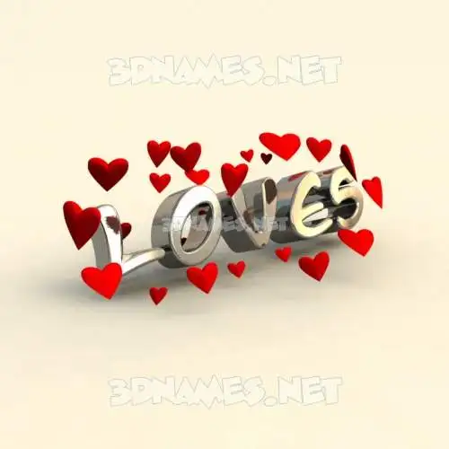 loves in In Love style - 3D name wallpaper loves in In Love style - 3D name wallpaper