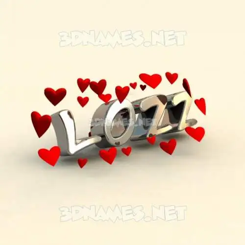lozz in In Love style - 3D name wallpaper lozz in In Love style - 3D name wallpaper