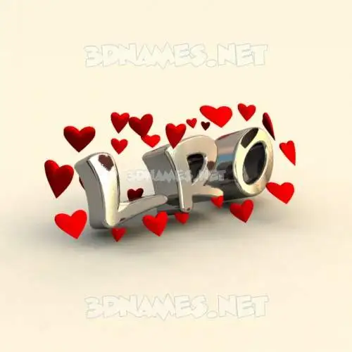 lro in In Love style - 3D name wallpaper