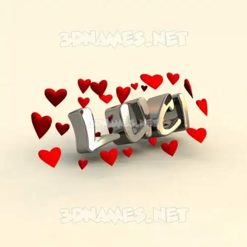 luci in In Love style - 3D name wallpaper luci in In Love style - 3D name wallpaper