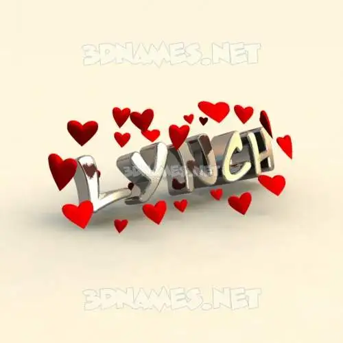 lynch in In Love style - 3D name wallpaper lynch in In Love style - 3D name wallpaper