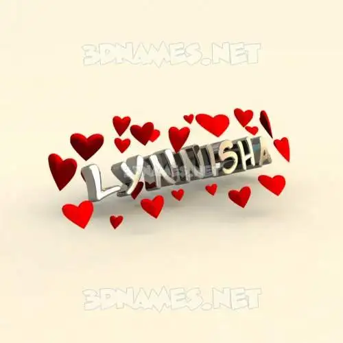 lynnisha in In Love style - 3D name wallpaper lynnisha in In Love style - 3D name wallpaper