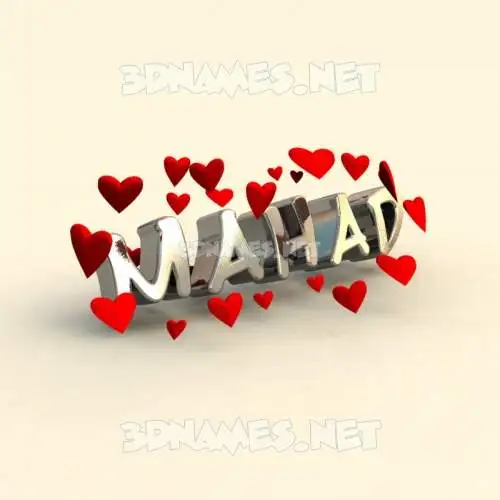 mahad in In Love style - 3D name wallpaper mahad in In Love style - 3D name wallpaper