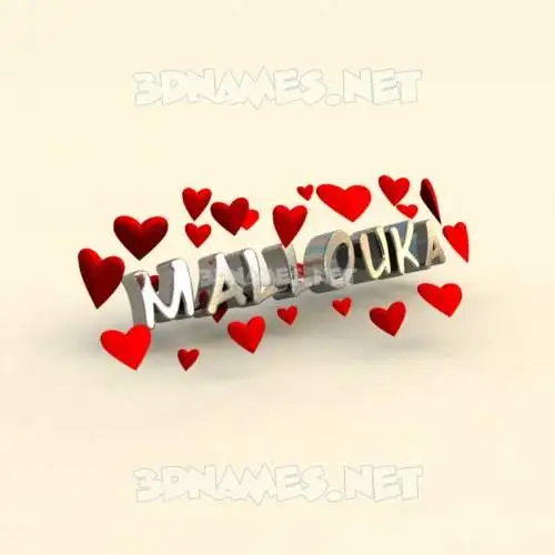mallouka in In Love style - 3D name wallpaper mallouka in In Love style - 3D name wallpaper