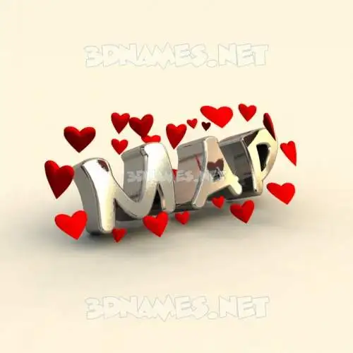 map in In Love style - 3D name wallpaper map in In Love style - 3D name wallpaper