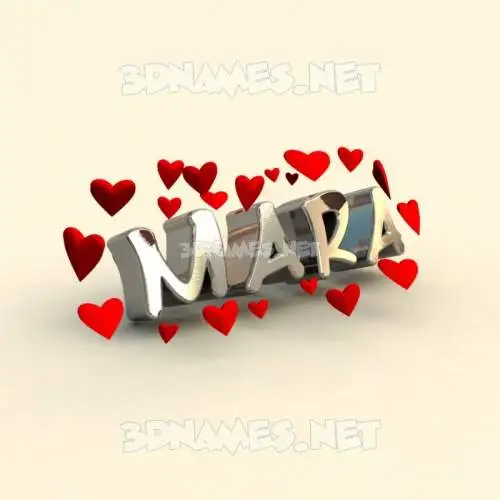 mara in In Love style - 3D name wallpaper