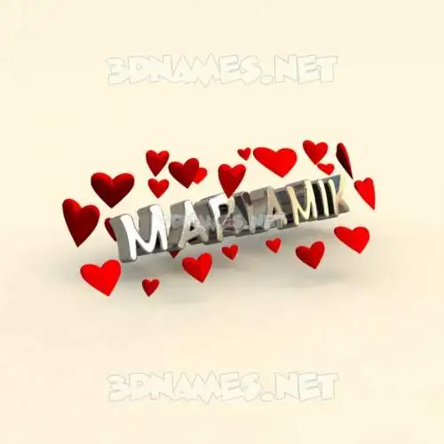 mariamik in In Love style - 3D name wallpaper