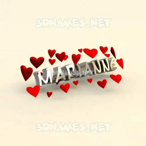 marianne in In Love style - 3D name wallpaper marianne in In Love style - 3D name wallpaper