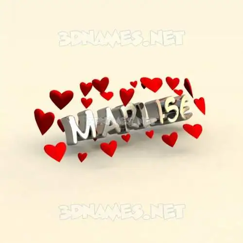 marlise in In Love style - 3D name wallpaper