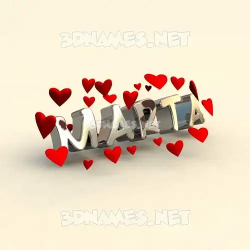 marta in In Love style - 3D name wallpaper marta in In Love style - 3D name wallpaper