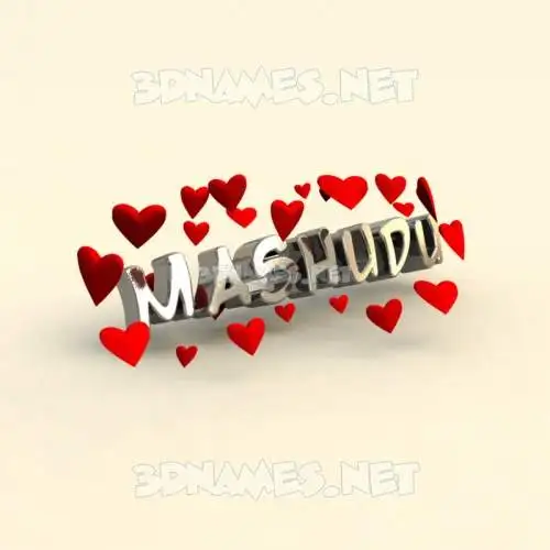 mashudu in In Love style - 3D name wallpaper