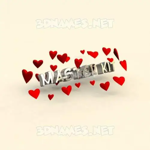 master kit in In Love style - 3D name wallpaper