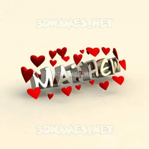 mathew in In Love style - 3D name wallpaper
