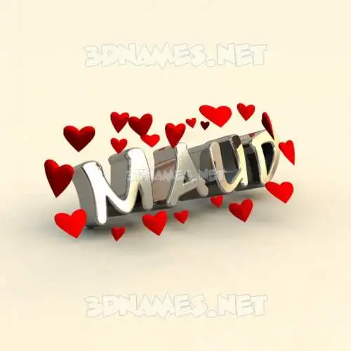 maud in In Love style - 3D name wallpaper