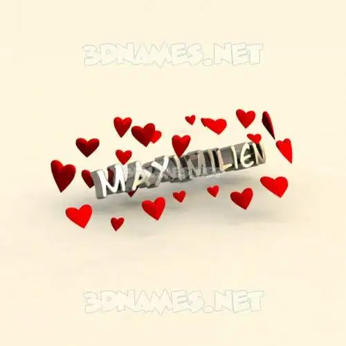 maximilien in In Love style - 3D name wallpaper