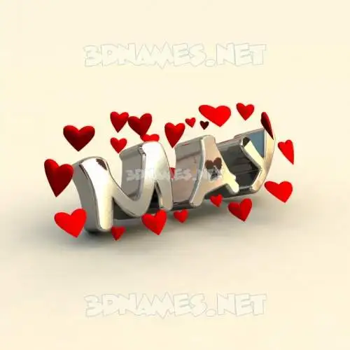 may in In Love style - 3D name wallpaper may in In Love style - 3D name wallpaper