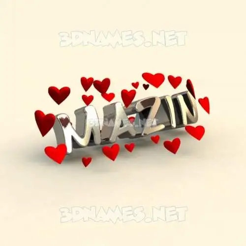 mazin in In Love style - 3D name wallpaper mazin in In Love style - 3D name wallpaper