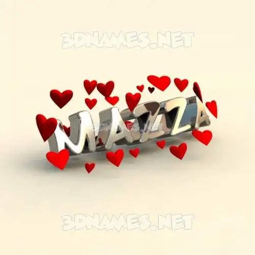 mazza in In Love style - 3D name wallpaper mazza in In Love style - 3D name wallpaper