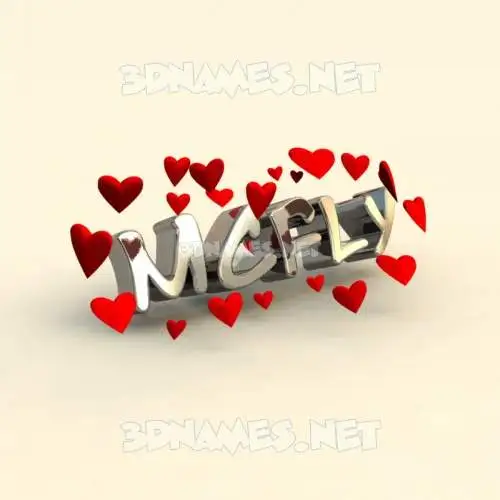 mcfly in In Love style - 3D name wallpaper