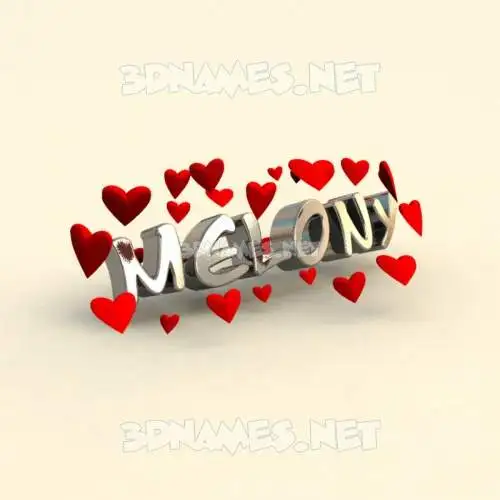 melony in In Love style - 3D name wallpaper melony in In Love style - 3D name wallpaper