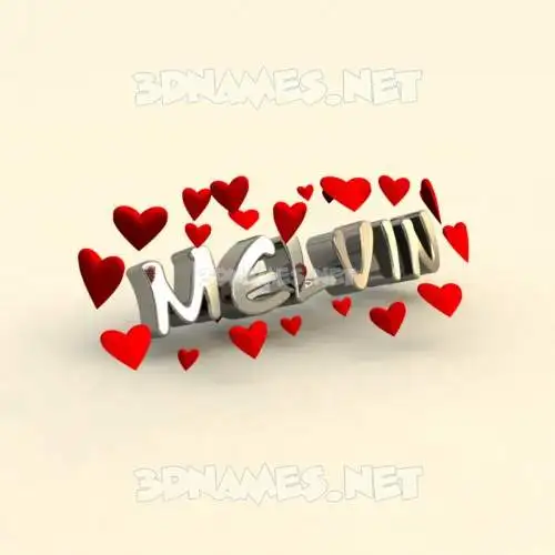 melvin in In Love style - 3D name wallpaper melvin in In Love style - 3D name wallpaper