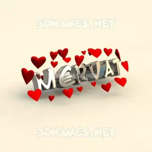 mervat in In Love style - 3D name wallpaper mervat in In Love style - 3D name wallpaper