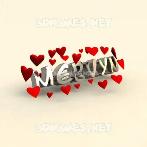 mervyn in In Love style - 3D name wallpaper mervyn in In Love style - 3D name wallpaper